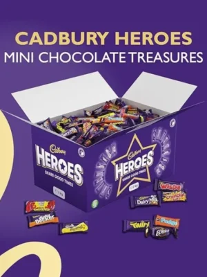 Cadbury Heroes Chocolate Bulk Sharing Box 2kg Milk Chocolates Individually Wrapped (Pack of 3)